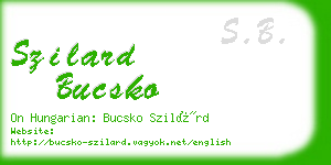 szilard bucsko business card